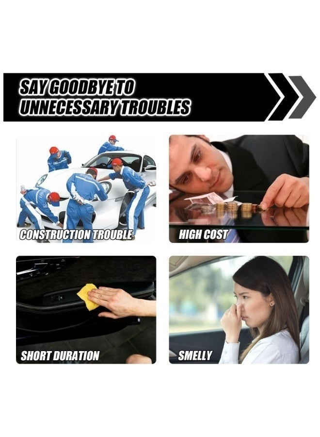 رايهونغ مُرمِّم البلاستيك والمطاط والفينيل والجلد 30 مل - مُنتج سريع المفعول لتنظيف وتلميع السيارات مع أداة تطبيق إسفنجية، يُعيد الحياة إلى لوحات القيادة والمقاعد والمصدات والأسطح الداخلية. - Image 4